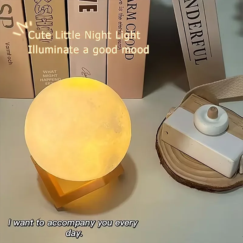 3D LED Galaxy Moon Book Light | Enchanting Night Light & Bedroom Decoration