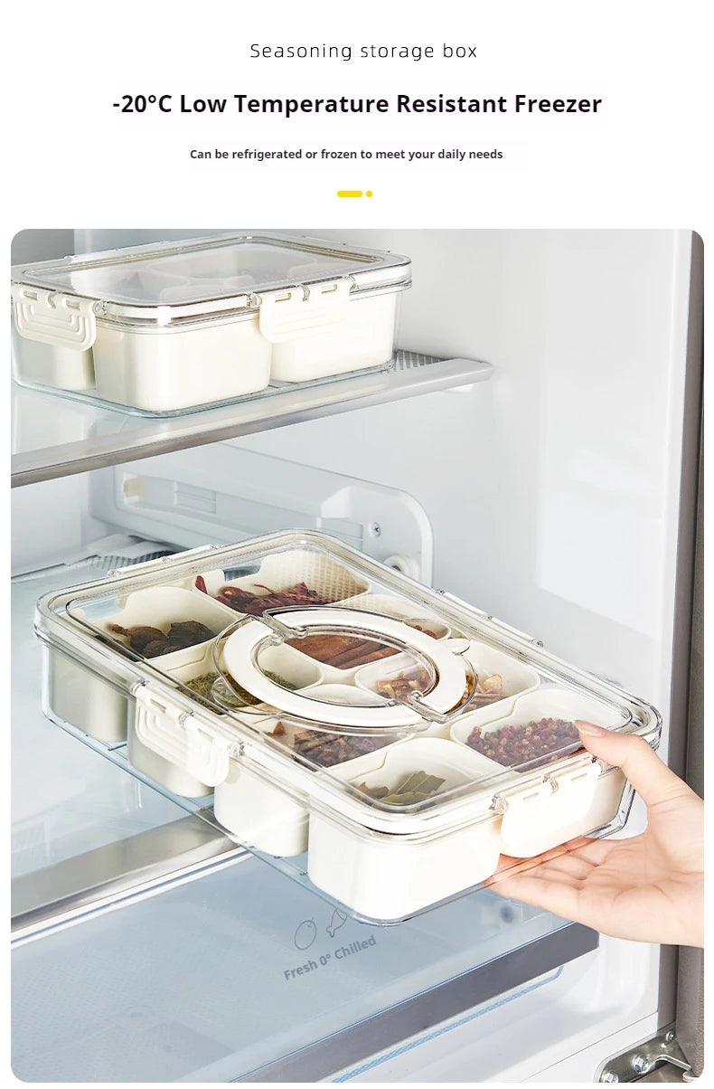 8-Grid Divided Snack Storage Box