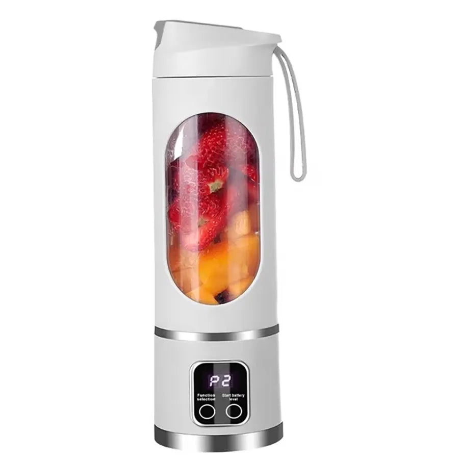 Portable USB Rechargeable Mini Blender – 12 Blade Juicer with Digital Display (Travel & On-the-Go)