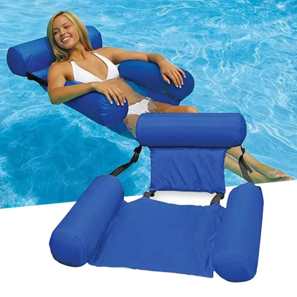 1Pc 100×120cm Inflatable Mattresses for Water Fun Swimming Pool Hammock Lounge Chairs Water Sports Pool Floats Beach Accessories