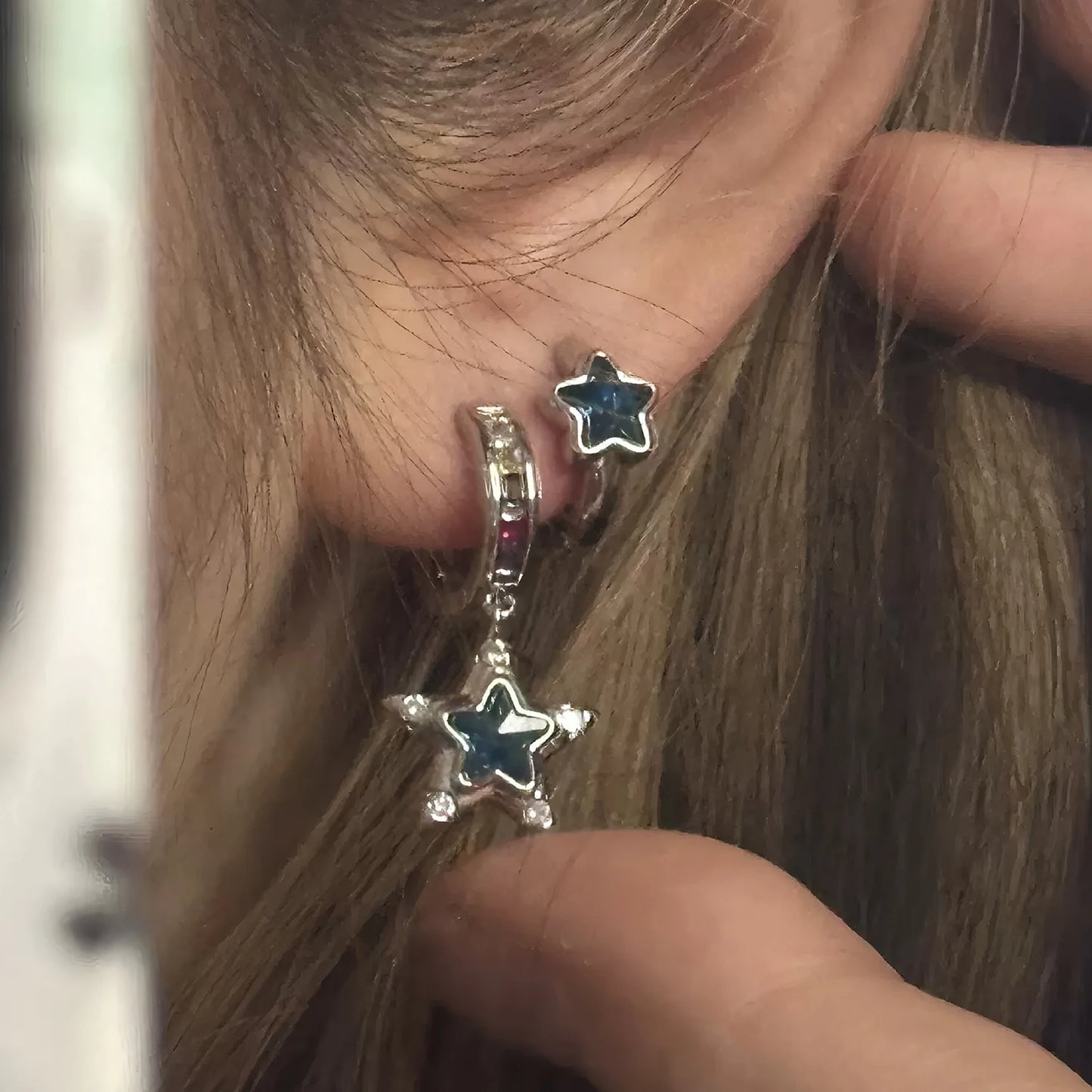 VENTFILLE 925 Sterling Silver Star Earring for Women Girl Personal Originality Trend Hip Hop Neutral Jewelry Gift Dropshipping