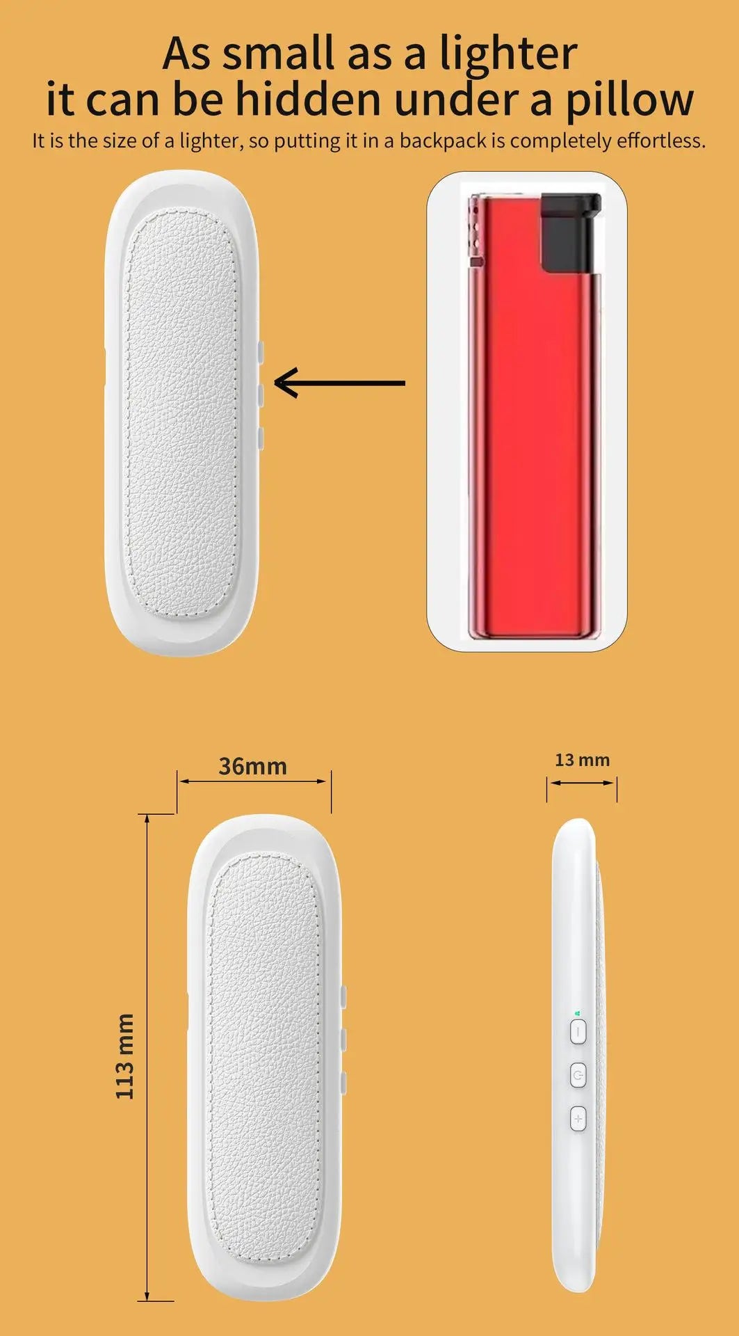 Bone Conduction Pillow Speaker Bluetooth Under Pillow Sleep Aid White Noise Machine Sound Box for Side Sleeper Gift