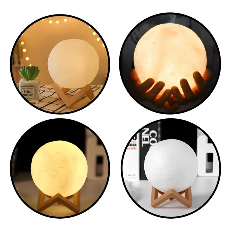 3D LED Galaxy Moon Book Light | Enchanting Night Light & Bedroom Decoration