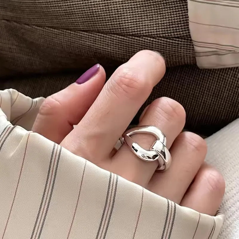 925 Sterling Silver Pearl Smile Adjustable Ring