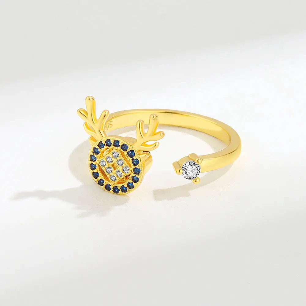 925 Sterling Silver Rotatable Sunflower Ring