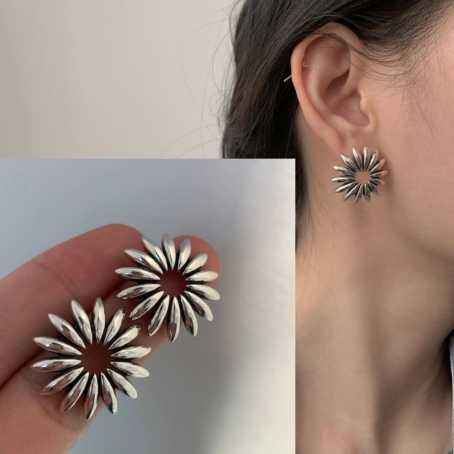 VENTFILLE 925 Sterling Silver Star Earring for Women Girl Personal Originality Trend Hip Hop Neutral Jewelry Gift Dropshipping