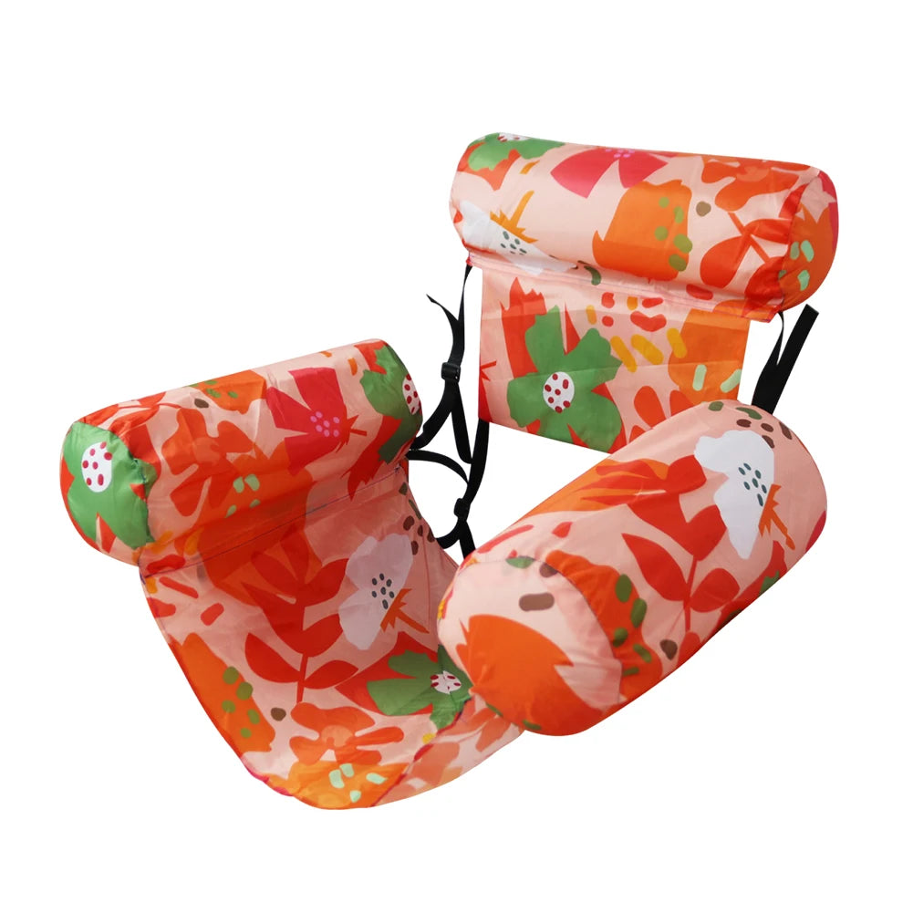 Inflatable Pool Float Floating Lounger Chair Leakproof Pool Lounge Float with Arm & Backrest Water Hammock for Pool Lake Beach