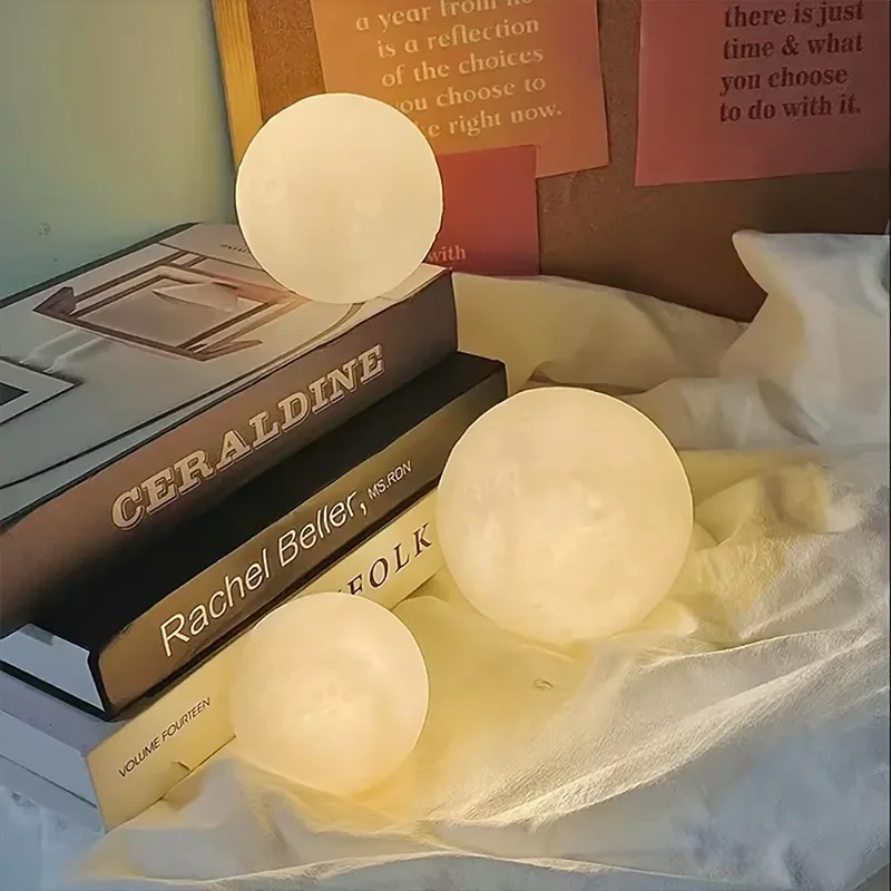 3D LED Galaxy Moon Book Light | Enchanting Night Light & Bedroom Decoration