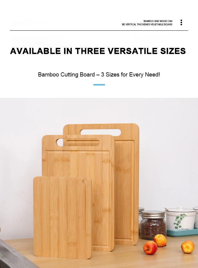 WXCOO Double-Sided Bamboo Cutting Board Natural Moso Bamboo Anti-Mold Kitchen Chopping Board Household Bamboo Board Tools