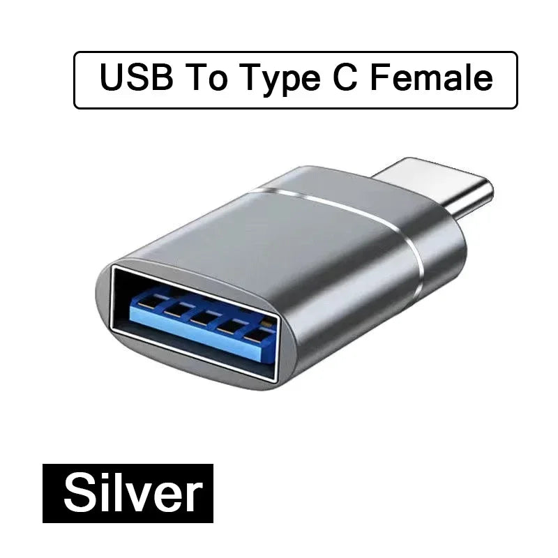 2Pcs USB 3.0 Male to USB-C Female OTG Adapter Converter for MacBook iPad PC