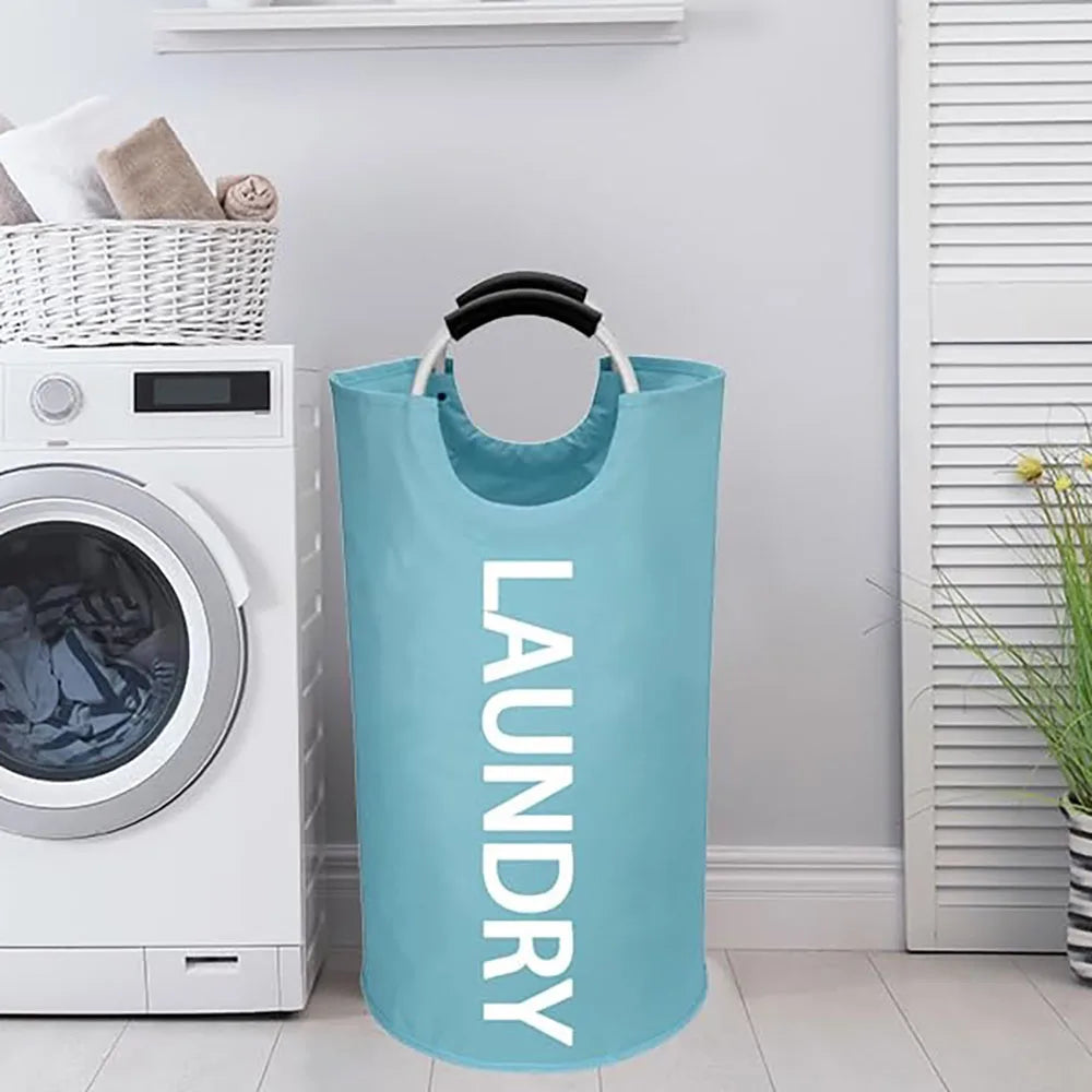 Large Laundry Basket, Laundry Hamper Stands Up Well, Laundry Bag with Padded Handles, Waterproof Clothes Bin Collapsible