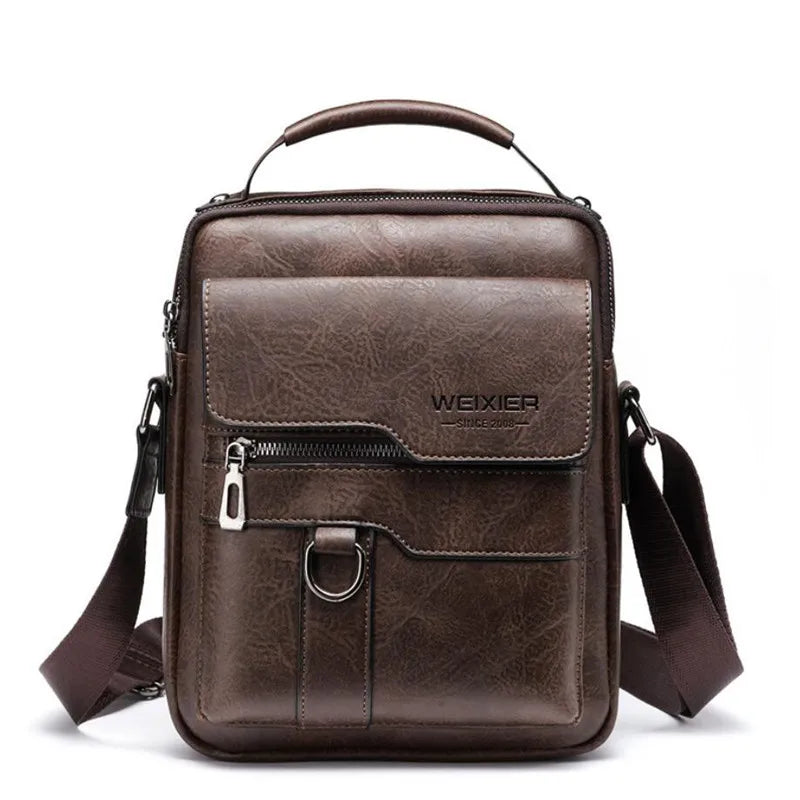 Men's Durable Leather Shoulder Bag High Quality Crossbody Sling Pack for Travel and Fashion