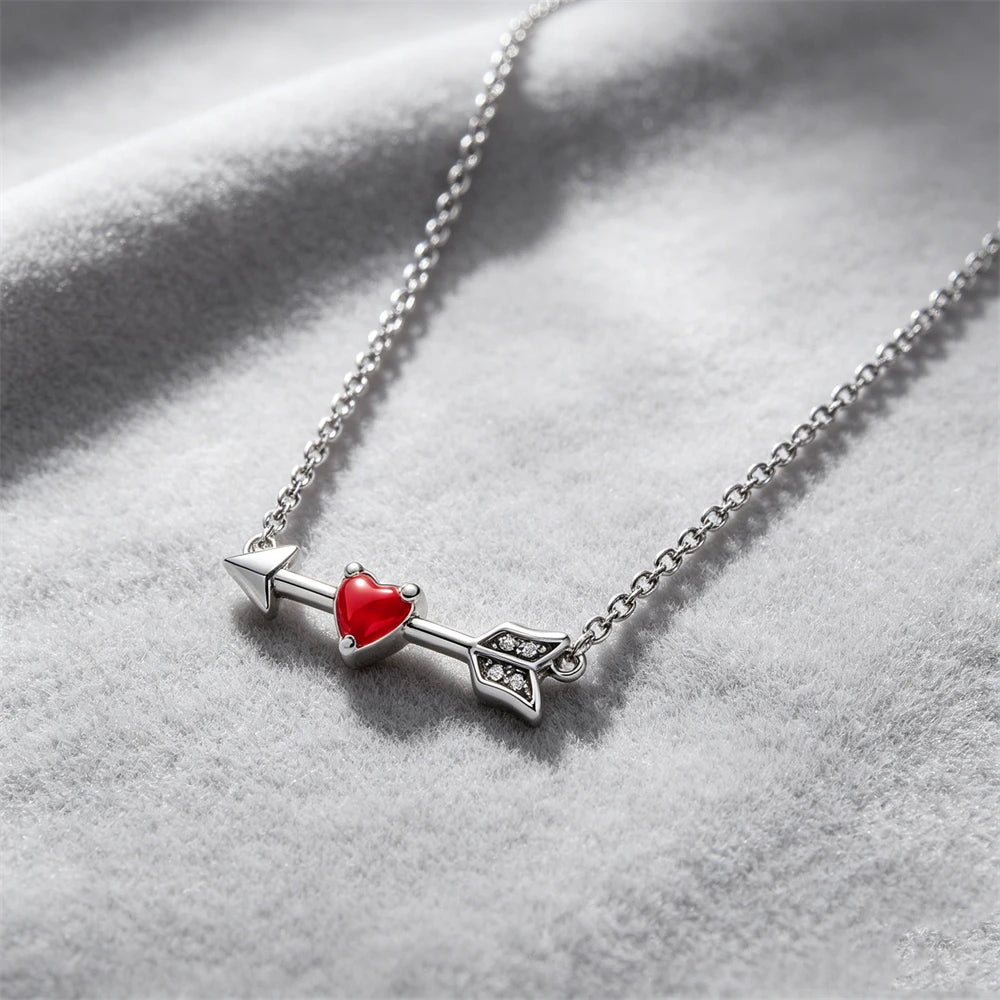 925 Sterling Silver Colorful Heart Necklace 2026