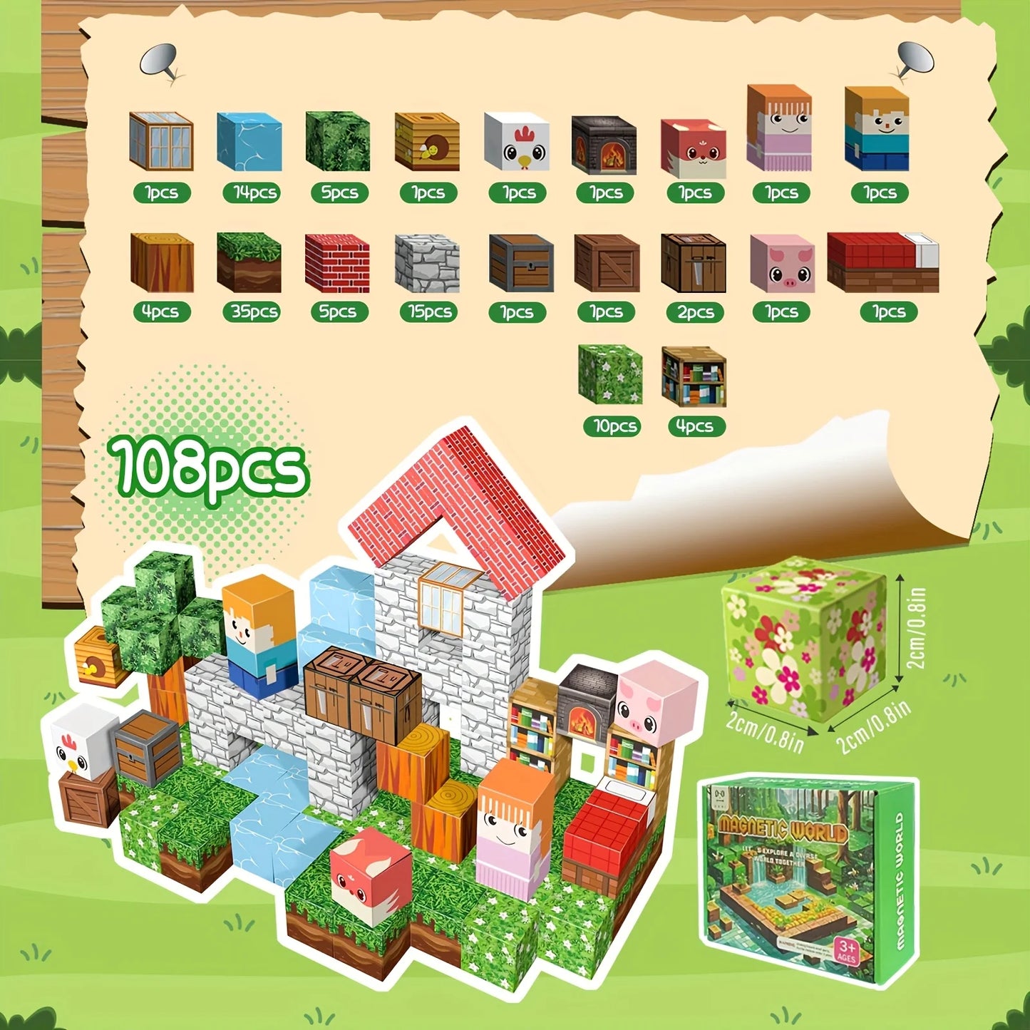 Magnetic Building Blocks | STEM Educational Tiles for Kids Ages 3+