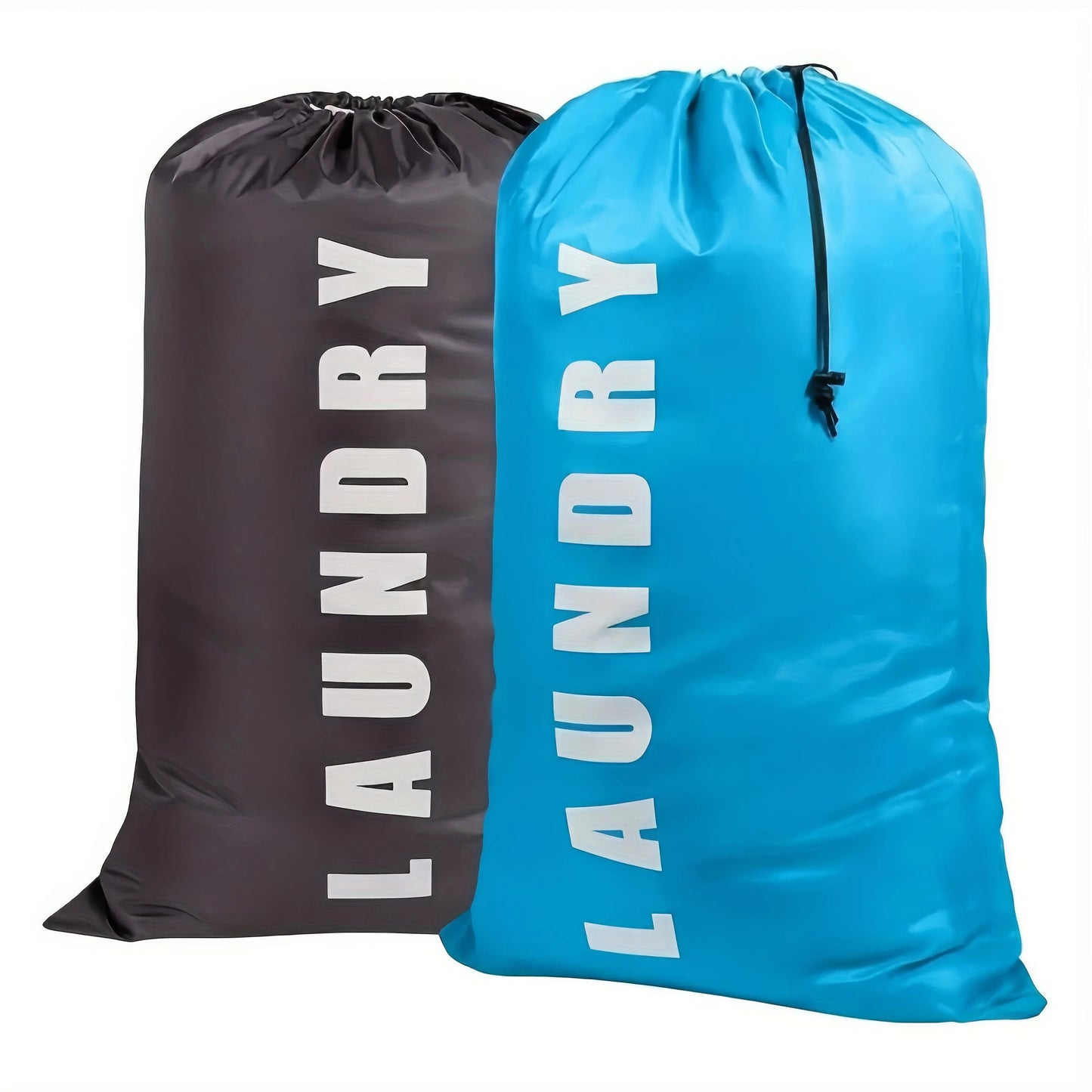 Durable Oxford Cloth Drawstring Storage Bag | Foldable & Portable Design (Blue)