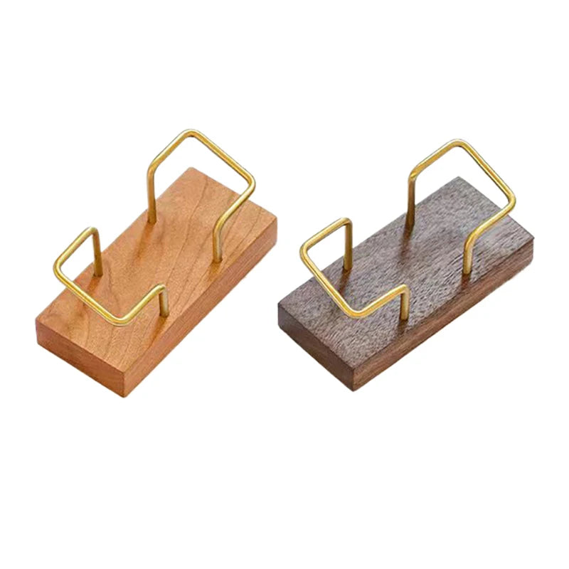 Wooden Business Card Holder Desk Organizer