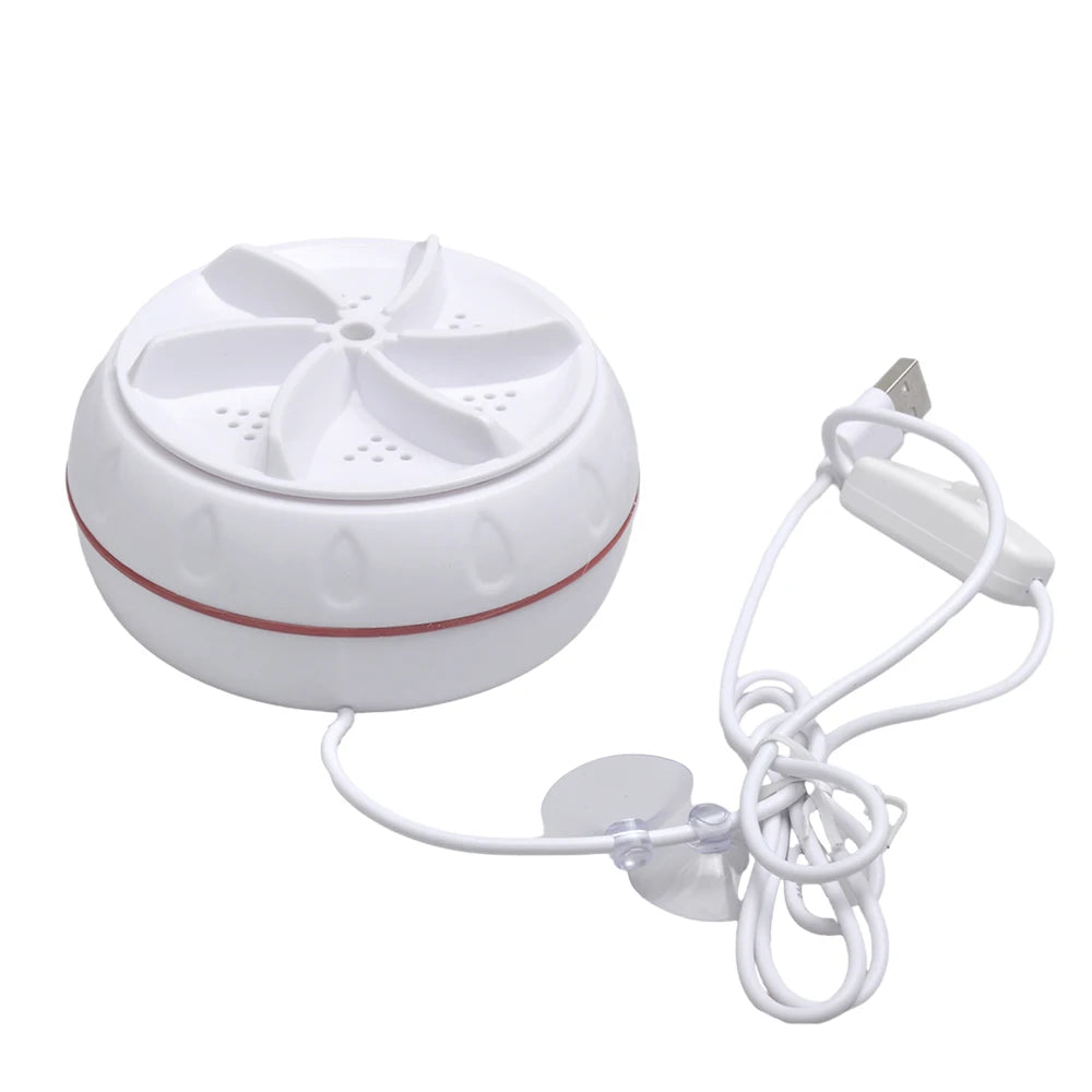 Mini Ultrasonic Washer for Baby Clothes Portable Turbo Washing Machine Hight Power Underwear Socks Business Travel USB Washer