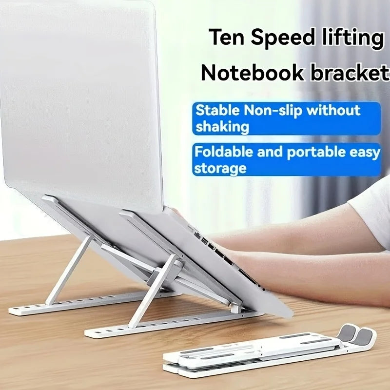 Adjustable Laptop Stand Foldable Portable – Ergonomic Notebook & Tablet Holder for MacBook, iPad & Laptops