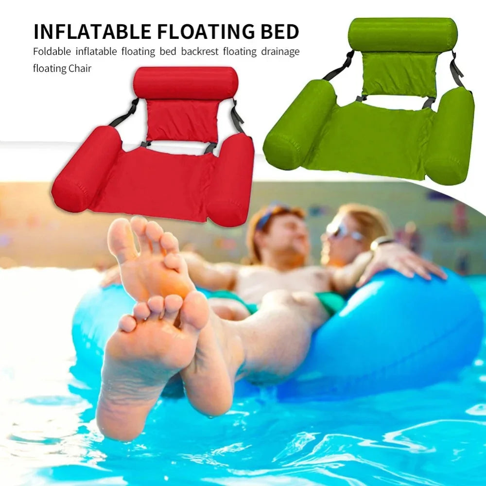 1Pc 100×120cm Inflatable Mattresses for Water Fun Swimming Pool Hammock Lounge Chairs Water Sports Pool Floats Beach Accessories