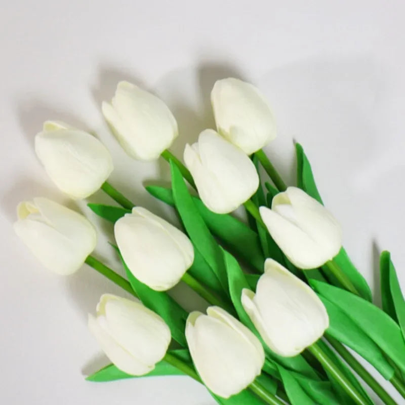 Real Touch Artificial Tulips Fake Flower Bouquet Home Wedding Table Decoration