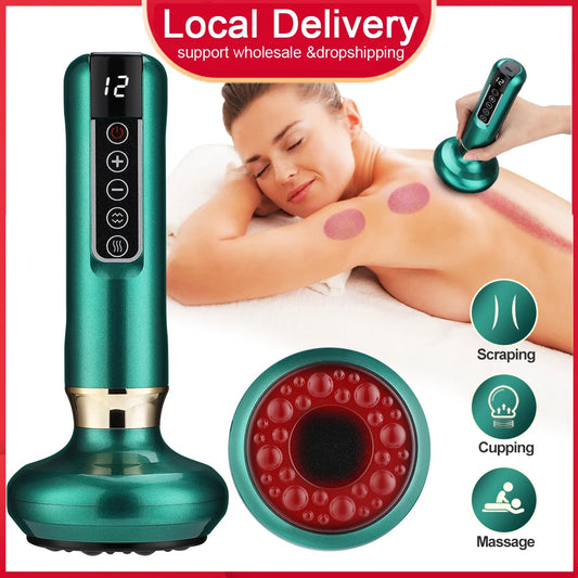 Smart 3-in-1 Vacuum Cupping & Gua Sha Set | 12-Level Heat & Suction Recovery System