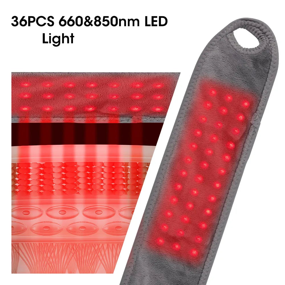Red Light Therapy Wrist Massager Electric Infrared Heating Pad Vibration Wrap