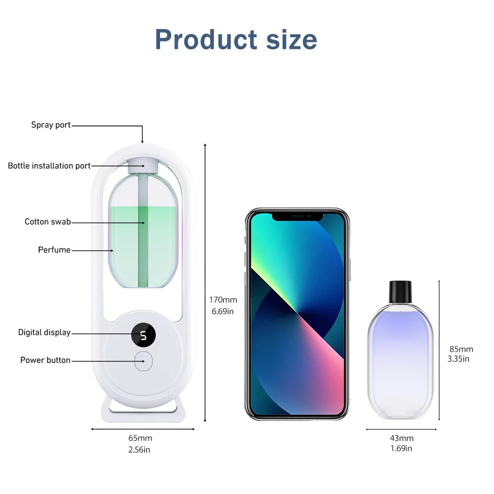 Rechargeable Portable Aromatherapy Diffuser 5 Speed Essential Oil Deodorizer