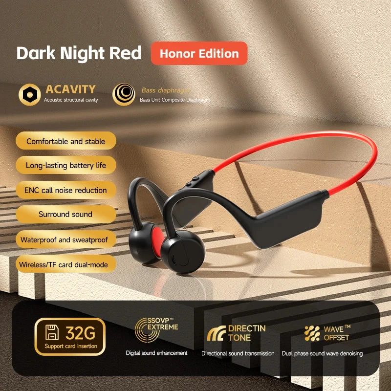 Bone Conduction Headset Wireless Swimming Sports Headphone IPX8 Bluetooth 5.4 With Mic Waterproof Exercise Fitness 2026 NEW