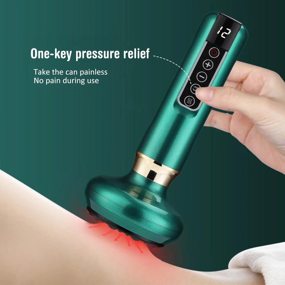 Smart 3-in-1 Vacuum Cupping & Gua Sha Set | 12-Level Heat & Suction Recovery System