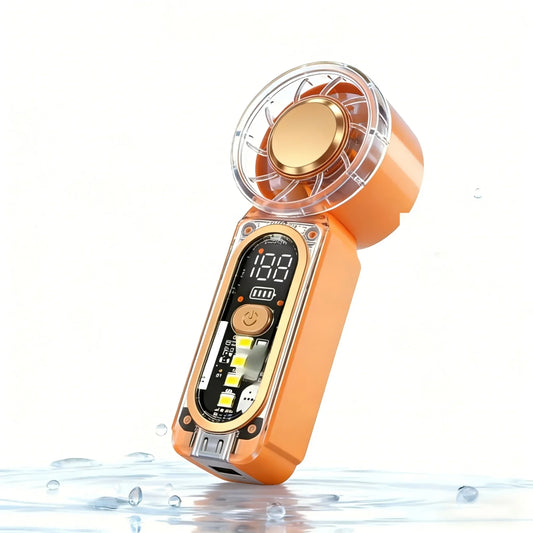 Mini Handheld Turbo Fan – 100-Speed USB Rechargeable Portable Cooling Fan