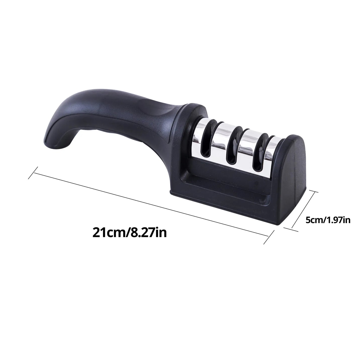 3 Stage Kitchen Knife Sharpener Handheld Manual Sharpening Stone Repair Tool