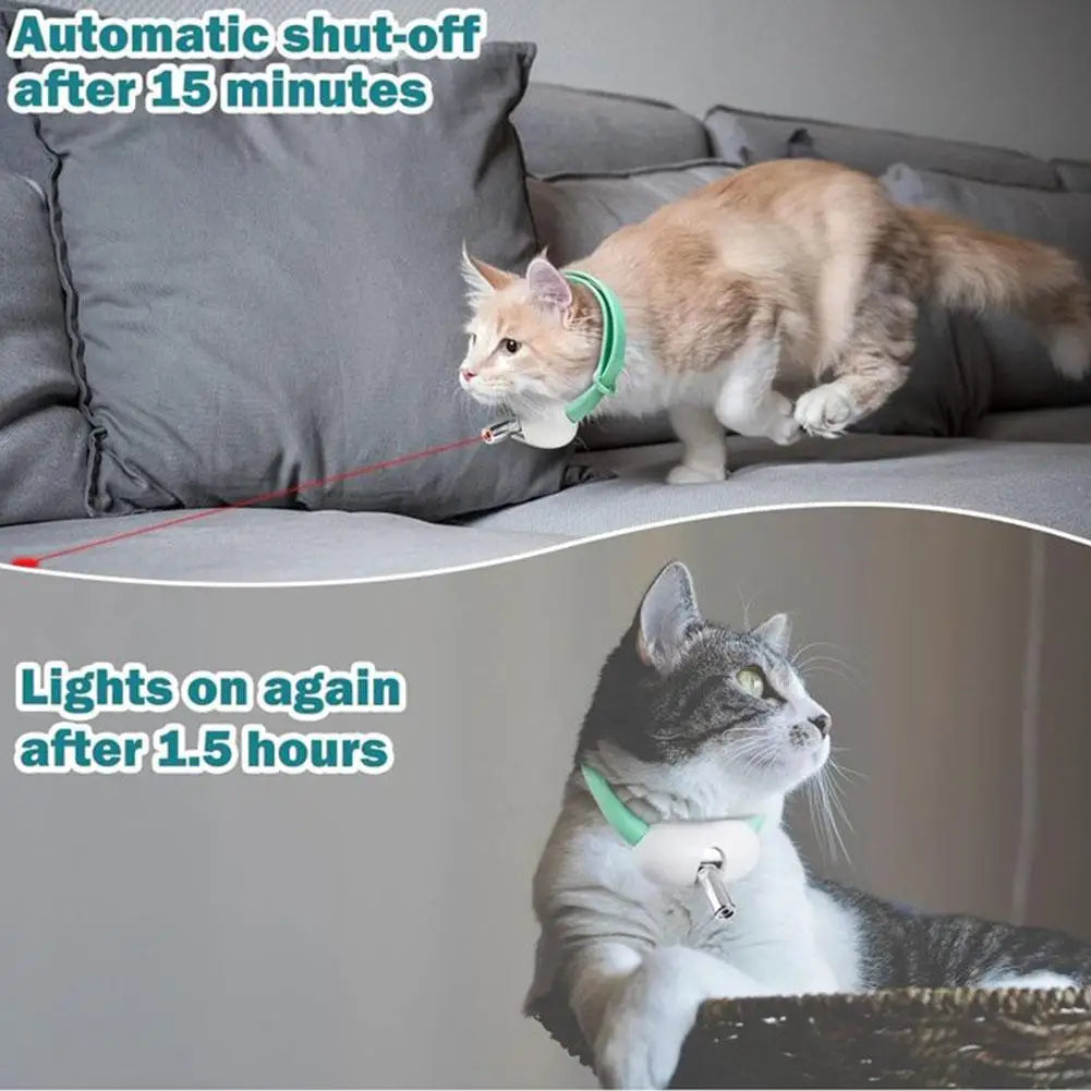 Wearable Automatic Cat Laser Collar | Hands-Free Interactive LED Exercise Toy