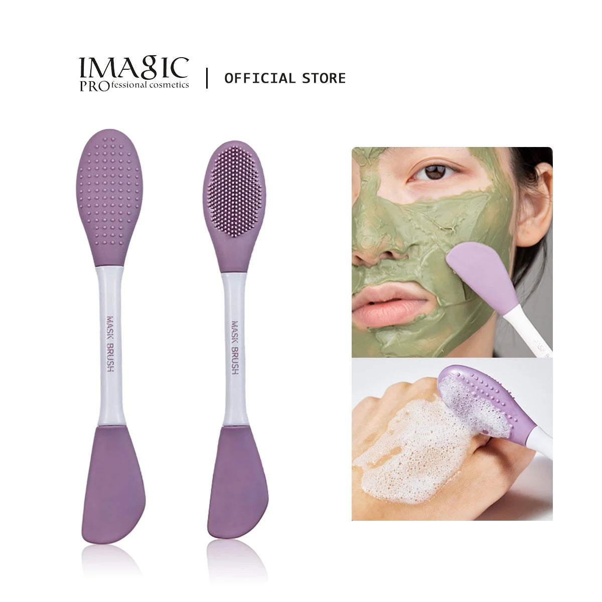 IMAGIC 2-in-1 Silicone Facial Cleansing & Mask Brush – Deep Clean Exfoliator for Pores & Blackheads
