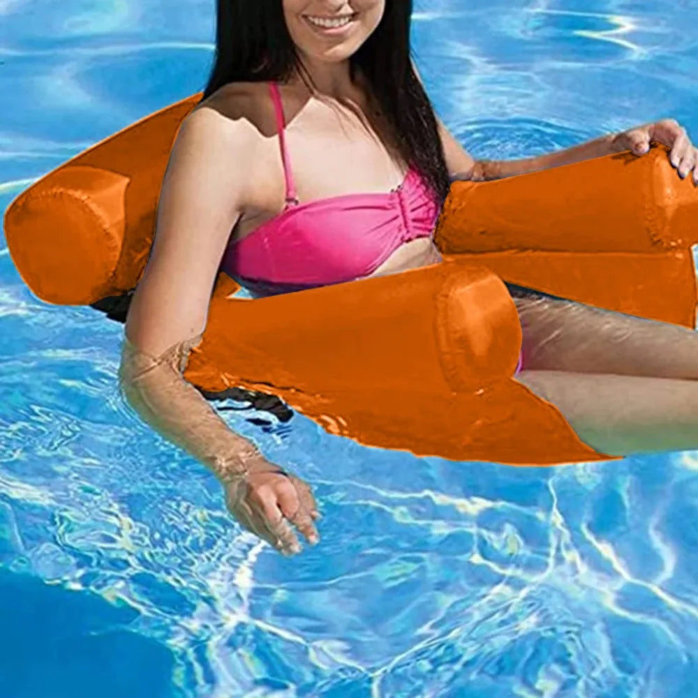 1Pc 100×120cm Inflatable Mattresses for Water Fun Swimming Pool Hammock Lounge Chairs Water Sports Pool Floats Beach Accessories