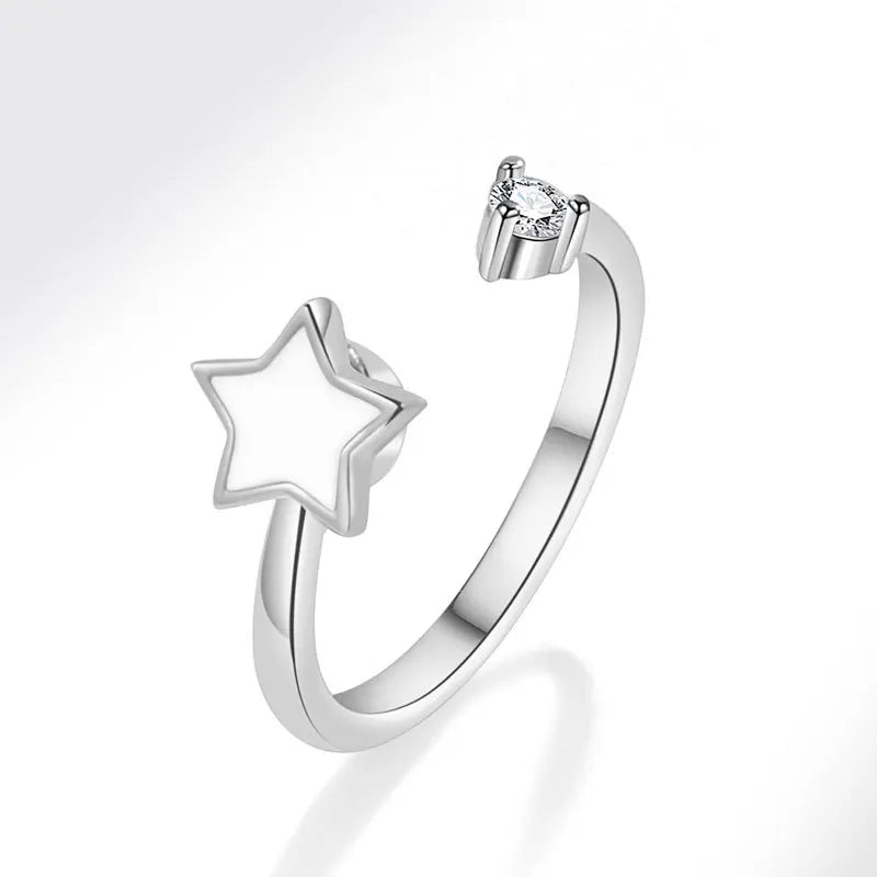925 Sterling Silver Rotatable Sunflower Ring
