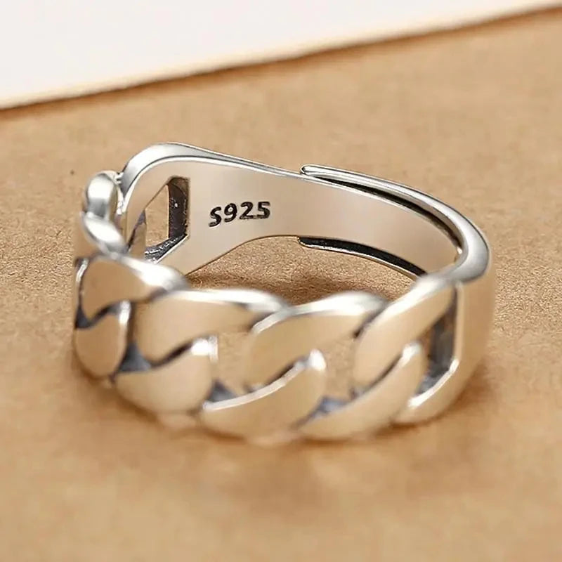 925 Sterling Silver Pearl Smile Adjustable Ring
