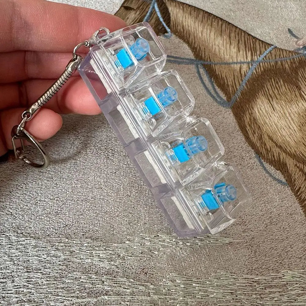 LED Keyboard Fidget Keychain – Clicker Stress Relief Toy