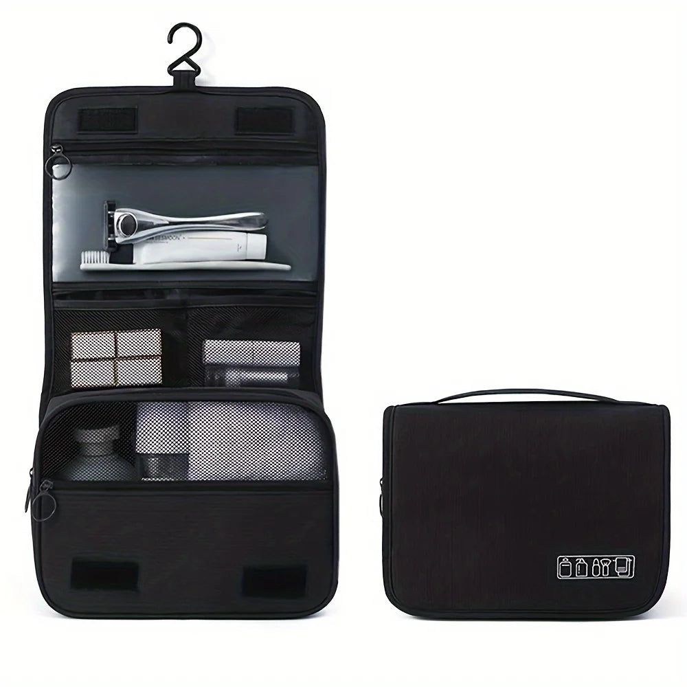 Oxford Fabric Cosmetic Organizer Bag Zipper Toiletry Pouch Travel Essentials