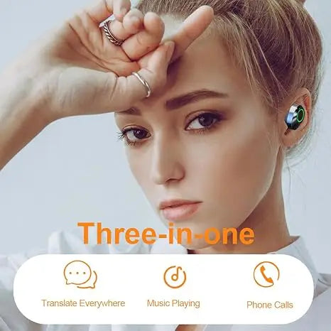 True Wireless Earbuds Bluetooth 5.3 Headphones LED Charging Case Touch Control