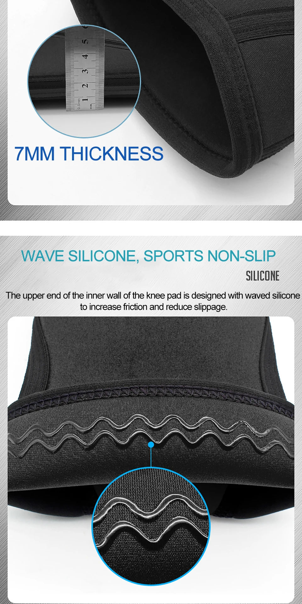 AOLIKES 7mm Neoprene Knee Pads – Compression Support for Gym & Weightlifting