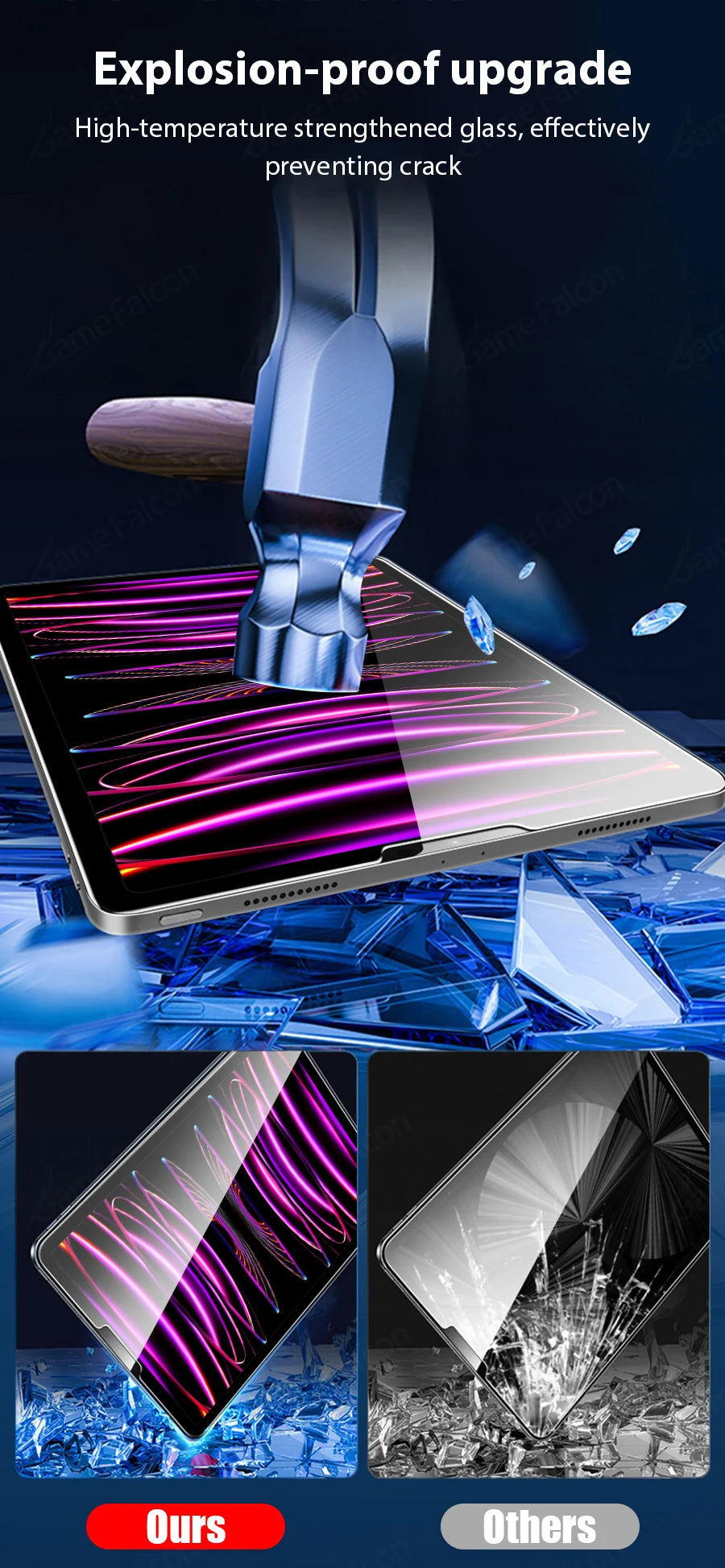 iPad Tempered Glass Screen Protector (Universal Fit)