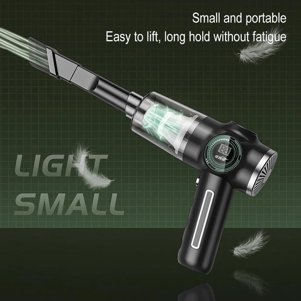 29000Pa Ultra-High Suction Mini Vacuum | 120W Wireless Handheld with Smart LCD Display