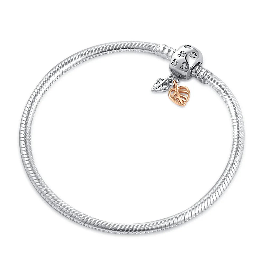 Hot Selling 925 Silver Flower Shaped, Heart Shaped, Butterfly Bracelet, Suitable For European Women's Fashionable Luxury Jewelry