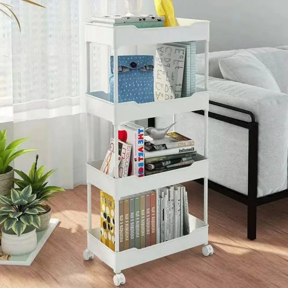Mobile Multi-Layer Storage Trolley Cart