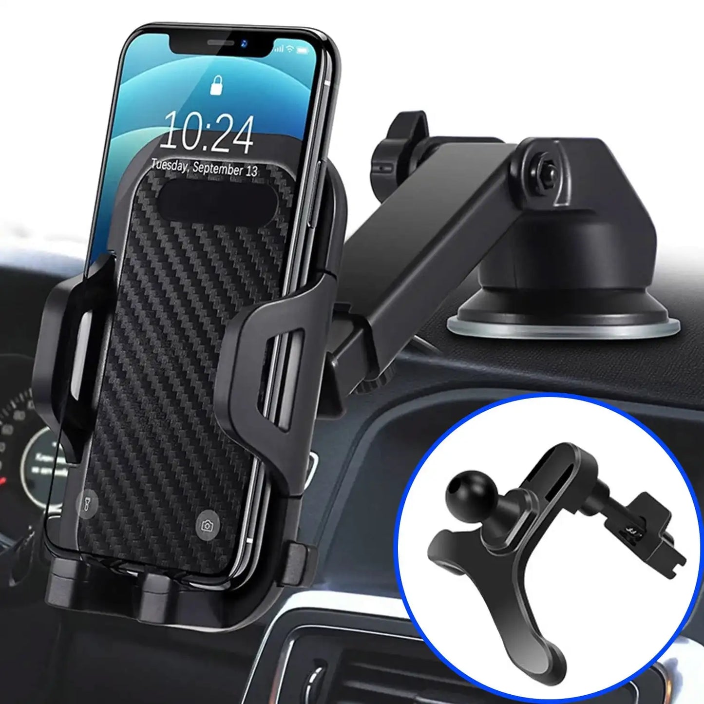 Car Phone Mount with Long Arm – Universal Air Vent Holder