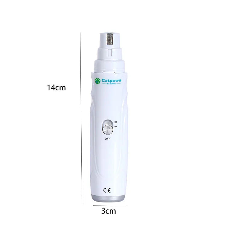 Electric Pet Nail Grinder & Trimmer – USB Rechargeable Quiet 2-Speed Dog & Cat Nail Care Tool