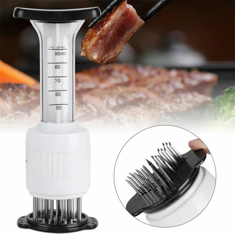 2-in-1 Meat Tenderizer & Marinade Injector – BBQ Kitchen Tool