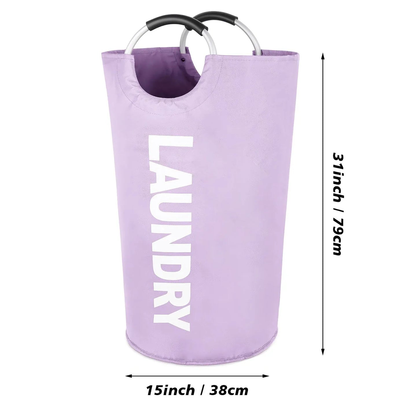 Large Laundry Basket, Laundry Hamper Stands Up Well, Laundry Bag with Padded Handles, Waterproof Clothes Bin Collapsible