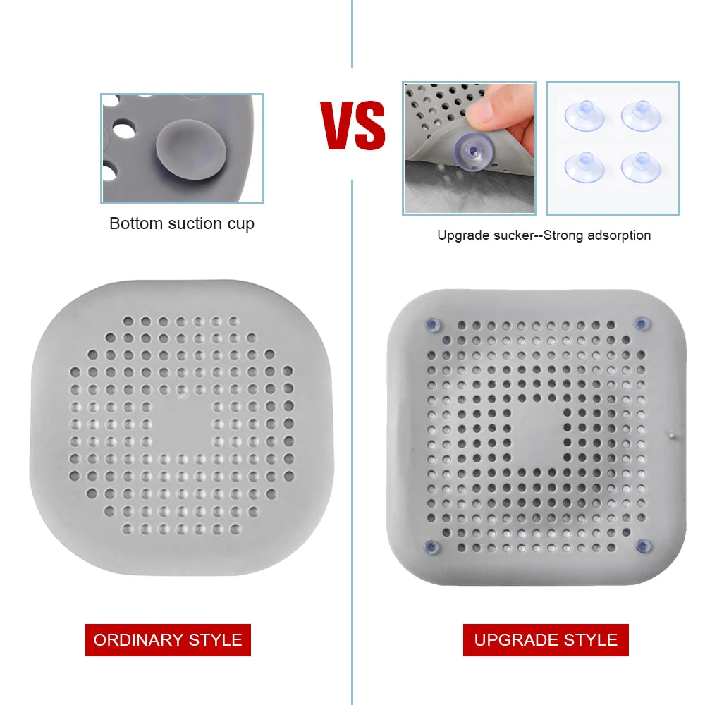 Silicone Sink Strainer Shower Drain Hair Catcher Bathtub Floor Filter Plug Cover