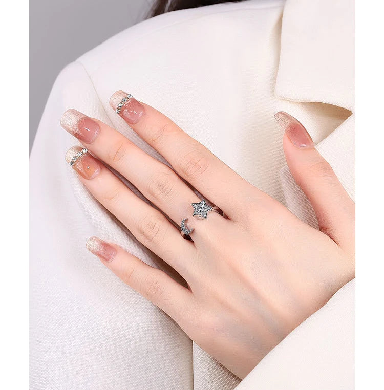 925 Sterling Silver Rotatable Sunflower Ring